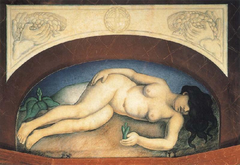 Diego Rivera Virgin oil painting image